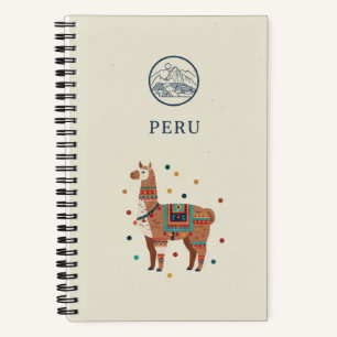 Peru-Erbe & Anden-Llama-Fotoarchiv-Journal Notizbuch