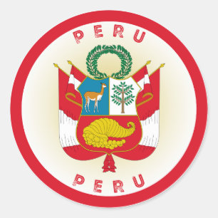Peru-Erbe-Emblem Runder Aufkleber