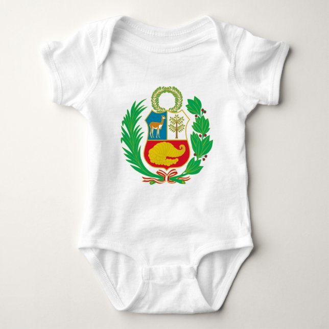 Peru - Escudo Nacional (nationales Emblem) Baby Strampler (Vorderseite)
