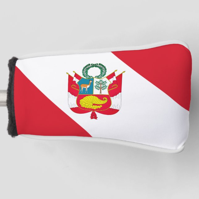 Peru Flag Golf Head Cover Headcover (Vorderseite)