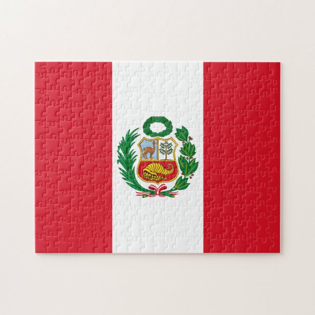 Peru Flag Jigsaw Puzzle (Horizontal)