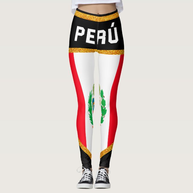 Perú Flag Leggings (Vorderseite)
