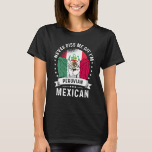 Peru Flag Mexiko Spaß wachsen Bürgerstolz T-Shirt