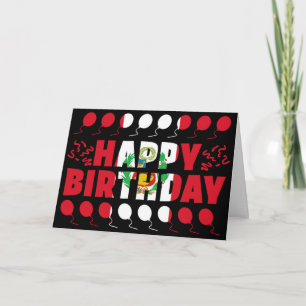 Peru Flag Patriotic Birthday Karte