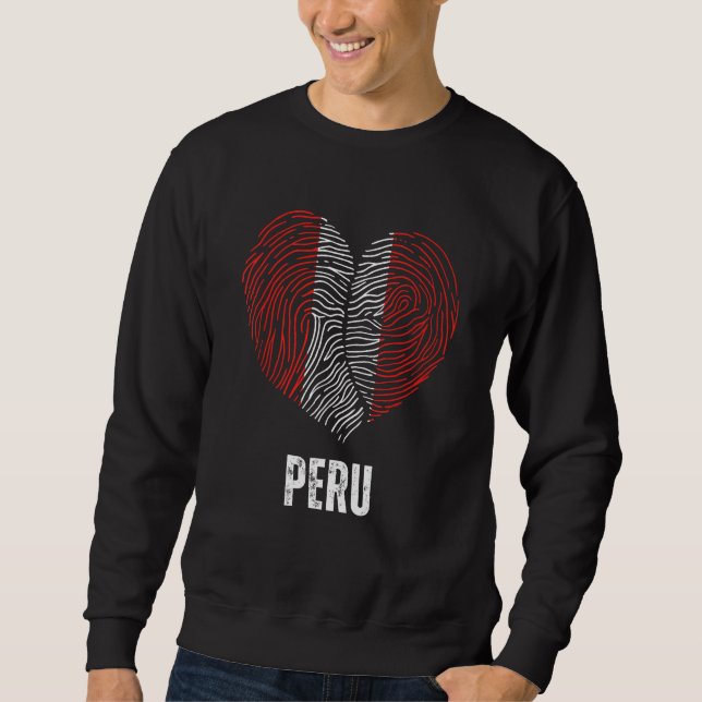 Peru Flag Peruvian Flag Peru DNA Peru Heart Sweatshirt (Vorderseite)