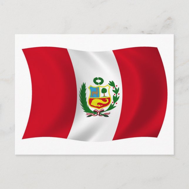 Peru Flag Postkarte (Vorderseite)