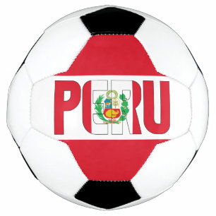 Peru Flag Rotes Weißes Coat of Arms Patriotic  Fußball