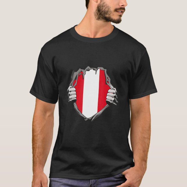 Peru flag T-Shirt (Vorderseite)