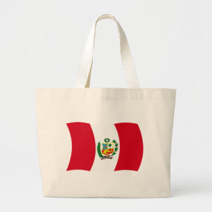 Peru Flag Tote Bag Jumbo Stoffbeutel