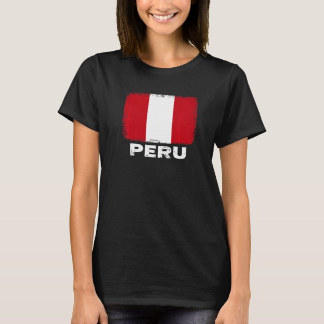 Peru Flag Unterstützung peruanischen Menschen Frau T-Shirt (Vorderseite)