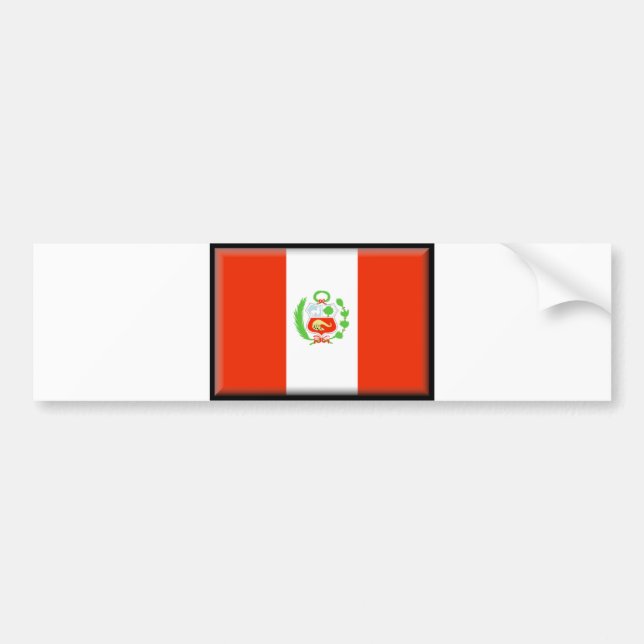 Peru-Flagge Autoaufkleber (Vorne)