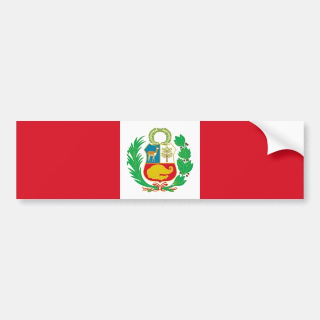 Peru-Flagge Autoaufkleber (Vorne)