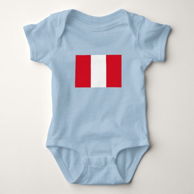 Peru-Flagge Baby Strampler (Vorderseite)