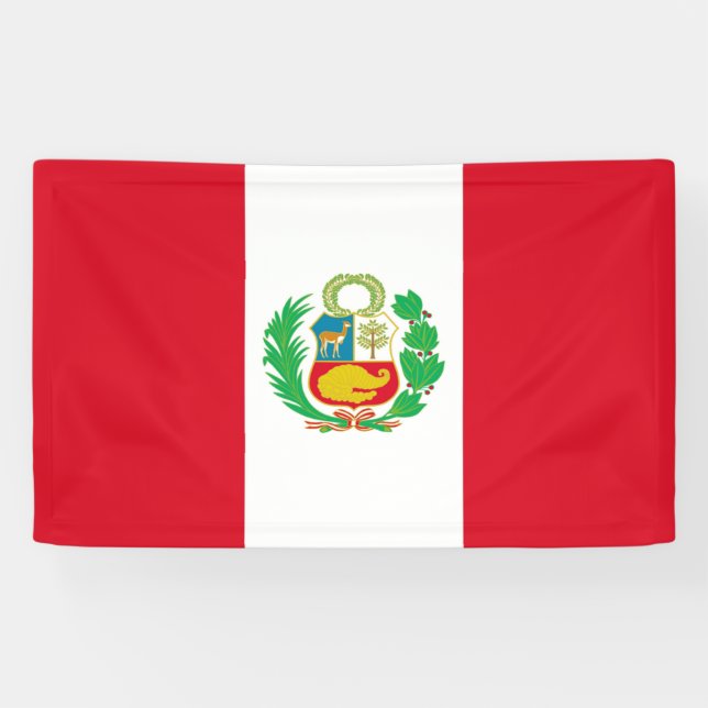 Peru-Flagge Banner (Horizontal)