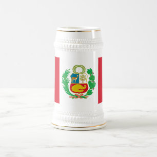 Peru-Flagge Bierglas