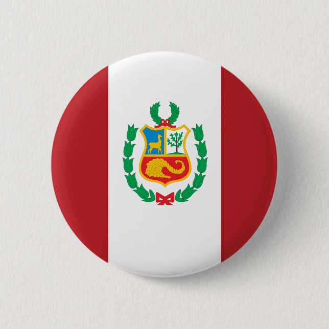 Peru-Flagge Button (Vorderseite)