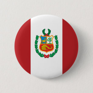 Peru-Flagge Button