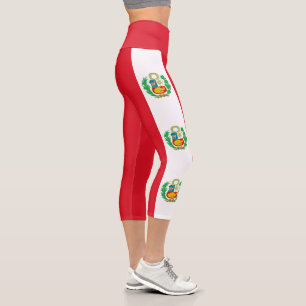 Peru-Flagge Capri Leggings
