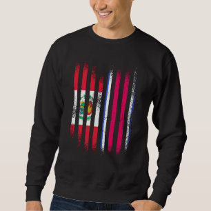 Peru-Flagge Costa Rica Gewachsene Landesflaggen St Sweatshirt