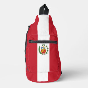 Peru-Flagge Crossbody Bag