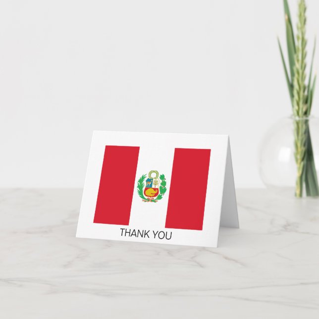 Peru-Flagge Dankeskarte (Vorderseite)