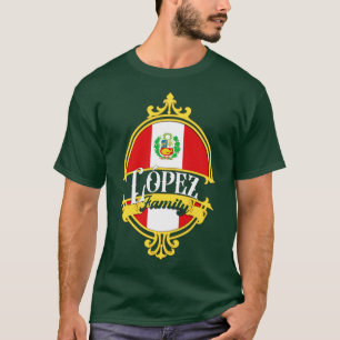Peru-Flagge der Familie Lopez T-Shirt