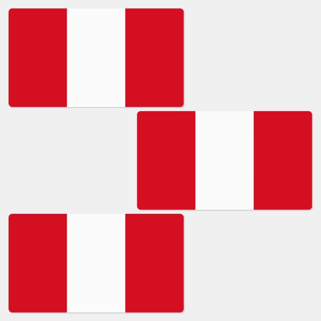 Peru-Flagge Etiketten (Gruppe)