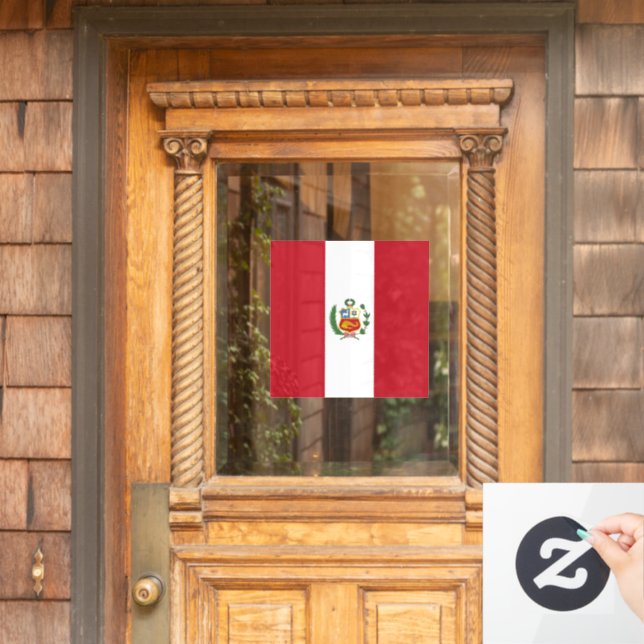 Peru-Flagge Fensteraufkleber (Haustür)