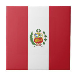 Peru-Flagge Fliese
