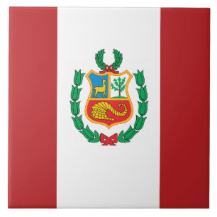 Peru-Flagge Fliese