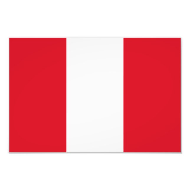 Peru-Flagge Fotodruck (Vorne)