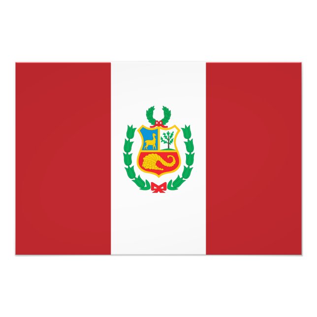 Peru-Flagge Fotodruck (Vorne)