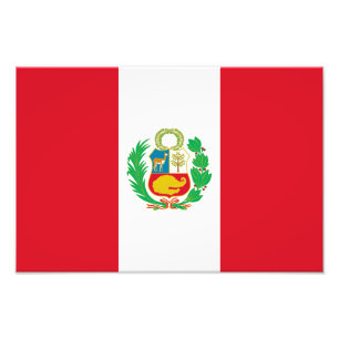 Peru-Flagge Fotodruck