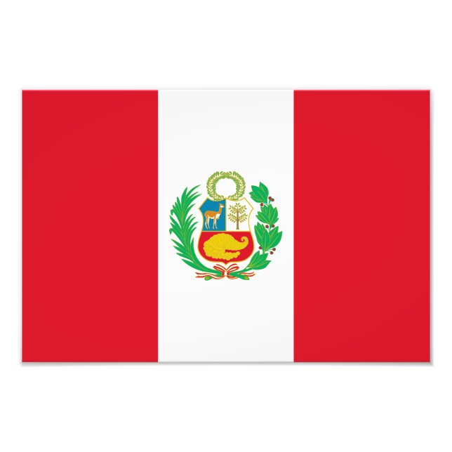 Peru-Flagge Fotodruck (Vorne)