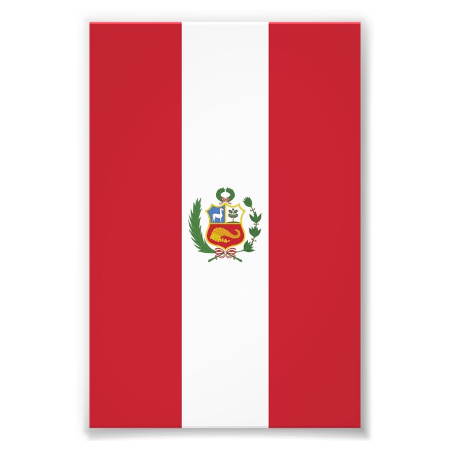 Peru-Flagge Fotodruck (Vorne)