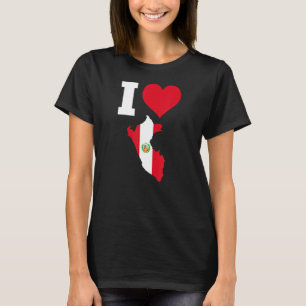 Peru-Flagge für Peru I-Liebe Peru T-Shirt