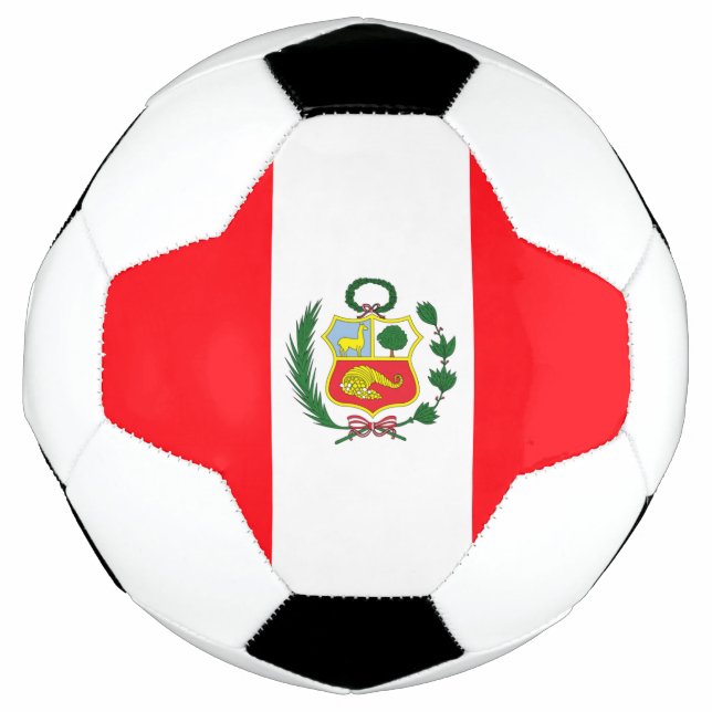Peru-Flagge Fußball (Vorderseite)