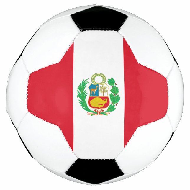 Peru-Flagge Fußball (Vorderseite)