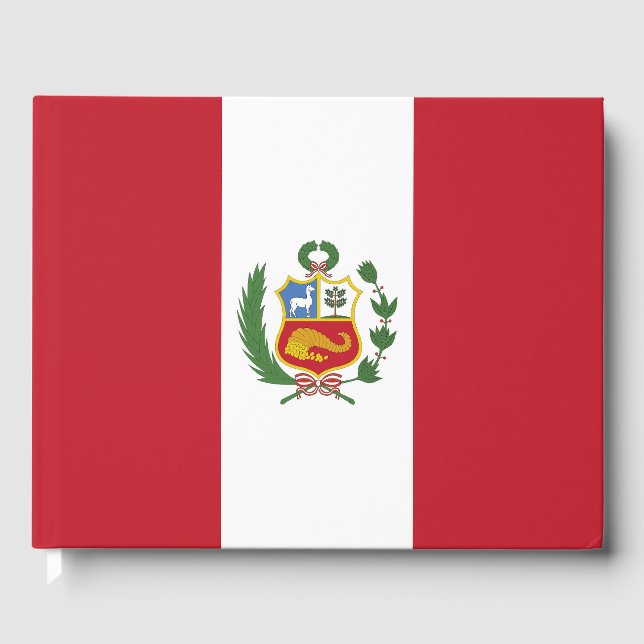 Peru-Flagge Gästebuch (Vorderseite)