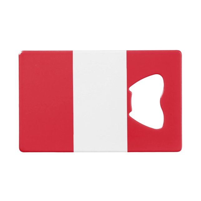 Peru-Flagge Geldbeutel Flaschenöffner (Vorderseite (Horizontal))