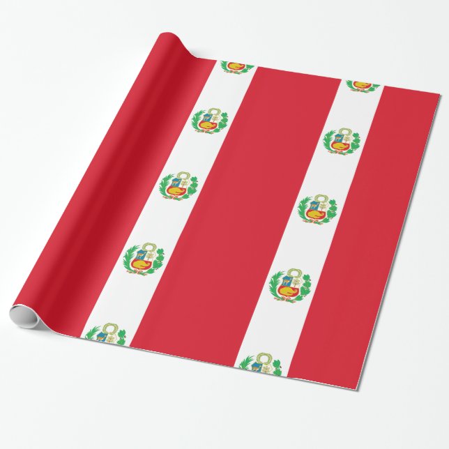 Peru-Flagge Geschenkpapier (Ungerollt)