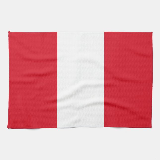 Peru-Flagge Geschirrtuch (Horizontal)