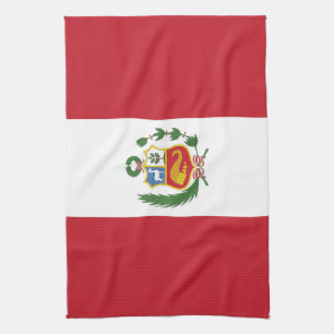 Peru-Flagge Geschirrtuch