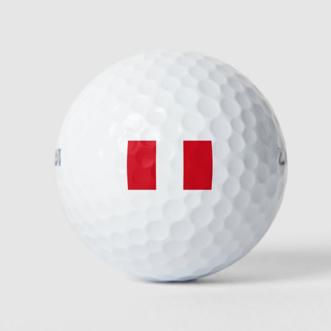 Peru-Flagge Golfball (Vorderseite)