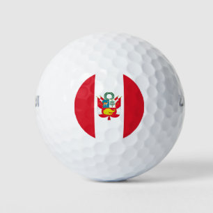Peru-Flagge Golfball