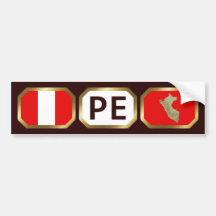Peru-Flagge-Karte-Code-Aufkleber Autoaufkleber