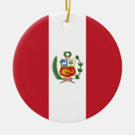 Peru-Flagge Keramik Ornament