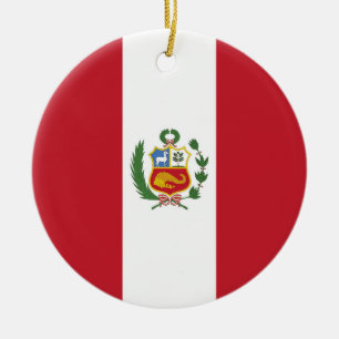 Peru-Flagge Keramik Ornament