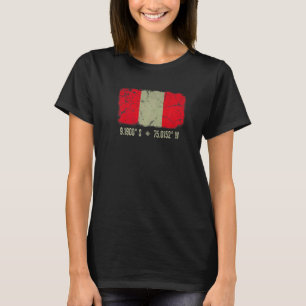Peru Flagge koordiniert Männer Frauen Peruanisches T-Shirt