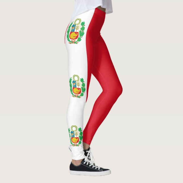 Peru-Flagge Leggings (Rechts)